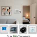 AUURIO Upgraded Thermostat Lock Box with Key, Large Space Thermostat Cover Seamless Anastomosis, Clear Decorative AC Lock Box Cover on Wall Fits Thermostats 4.8" H x 6" W or Smaller