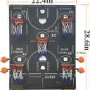 Wall Mounted Basketball Game with 5 Hoops 28.6 x 22.4 in