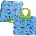 Dinosaur Kindle Fire HD 8 Tablet Case for Kids Boys Light EVA Kids Friendly Fire HD8 Plus 2024 2022 12th Gen Kid-Proof Shockproof Case with Handle Kickstand Boy's Gift (Blue)
