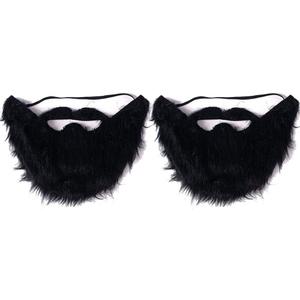 VIGUEUR Mustaches - 2PCS Costume Party Male Man Fake Beard Mustache Black