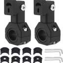 Windance 2pcs Aluminum Alloy Clamp Bracket for Driving Fog Lights Auxiliary Lights Mounting, 360 Degree Adjustment Horizontal Bull Bar Mounting Bracket