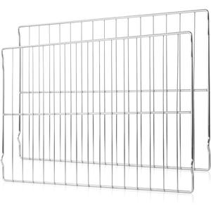 Upgraded 2-Pack Oven Racks 316496201 for Frigidaire Kenmore Range Stove 24.17 x 16 inch - Replaces 316496202 316496207 AP4040129 PS1765356, Stainless Steel