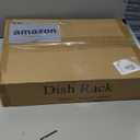 SNTD Dish Drying Rack for Kitchen Counter - Large Dish Rack with Drainboard, Rustproof Dish Drainer with Utensil Holder for Sink, Black