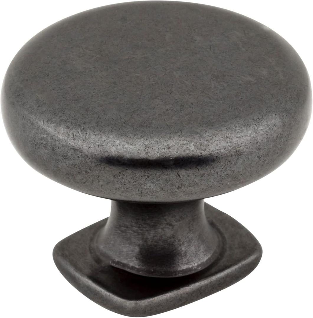 Jeffrey Alexander Belcastel 1 1-3/8" Diameter Mushroom Knob, Gun Metal
