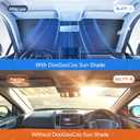 [Upgrade] DooGooCoo Windshield Sun Shade - Medium, Sunshade for Car Windshield [100% Sunlight & UV Block] Car Sun Shade Windshield Protect & Keep Car Cooler Foldable Front Windshield Shade (64x32 in)