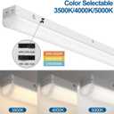 DAKASON 4FT LED Linear Light Fixture, 4 Foot LED Shop Lights 40/32/24W 35/40/5000K CCT Selectable, 4Feet Commercial Bay Lighting Fluorescent Tube Replacement for Office Garage 1 Pack