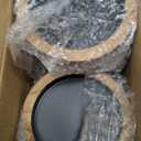 Candle Holder for Pillar Candle Set of 3, Farmhouse Wood Candle Holder, Rustic Wooden Candle Stand, Vintage Small Wooden Candlestick HoldersDecorative for Living Room, Table Centerpiece (Brown)