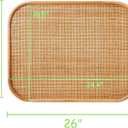 20x26" Woven Rattan Bulletin Board, Boho Message Boards Wood Frame
Decorative Pin Boards for Walls, Home Kitchen Office Wall Organizer, Vertical or Horizontal