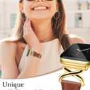 JR.DM Leather Bands Women Compatible with Apple Watch 40mm 38mm 44mm 45mm 41mm 42mm 46mm 49mm Dressy Slim Fancy Designer Strap with X-Shaped Metal Crown for iWatch Series Ultra/SE/11/10/9/8/7/6/5/4/3/2/1