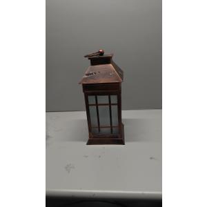 18" Glass Solar Lanterns Outdoor Waterproof, Large Solar Flickering Flame Lantern, Outdoor Lantern Decorative Metal Garden Light for Patio Garden Backyard Outside Tabletop Decor(Vintage Copper)