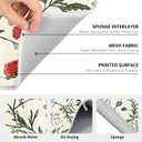 Butterfly Red Tulip Wildflower Dish Drying Mats for Kitchen Counter, 18x24 inch Drying Dishes Absorbent Microfiber Dish Drainer Mat Rack Pad Fast Dry (Mult1)