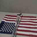Garden Flag Stand with 12 x 18 Inches American Flags, Garden Flag Pole Holder with 1 Tiger Clip and 2 Spring Stoppers for Garden Flags Outdoor Decoration