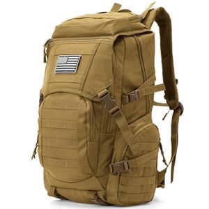 AUMENTAR 35L Military Tactical Backpack for Men,Water Resistant Assault Pack for Women,Khaki Molle Daypack 3 Day Bug Out Bag Rucksack for Trekking, Camping, Survival, EDC
