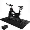 Bike Mat Compatible with Peloton, 63"30", 1/4" Thick Exercise Mat for Indoor Cycling and Treadmill, Non-Slip Heavy Duty Equipment Mats for Hardwood Floor and Carpet Protection