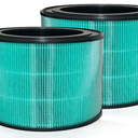 2 Pack 08W 09W Air Filter Replacement Compatible with 08W 09W Air Purifier, 4-in-1 High-Efficiency HEPA Air Filter- Pet Dander Version,Green