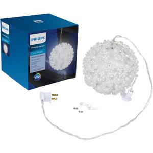 PHILIPS Cool White 5.5" Hanging Sphere Light with 50 LED Bulbs - UL Listed for Indoor/Outdoor Use - 50 Mini LED Bulbs in Hanging Ball - Winter Decoration for Parties, 1 Count (Pack of 2)