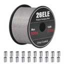 Picture Hanging Wire - 50lb Heavy Duty Stainless Steel Wire Rope for Hanging Picture Frame, Mirror & Wall Art - 100Feet with 20PCS Aluminum Crimping Sleeves