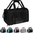 Top tasta Dog Cat Carrier Pet Carriers for Small Medium Large Cats Dogs Carrier Soft Sided Small Puppy Dog Carrier Portable Foldable Airline Approved Dog Cat Travel Carrier Black Medium (18.0"L x 11.0"W x 11.0"H)