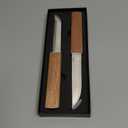 Treszen Double Knife Set, Flexible Cooking Knife for Peeling, Slicing, Trimming, etc., Precision Close Knife, High Carbon Stainless Steel Blades, Kitchen Knives, Yellow