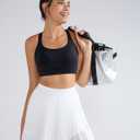 RUNNING GIRL Sports Bras for Women High Support, Adjustable Straps Hook Back Sports Bras for Women with Sewn in Pads (Blue, L)