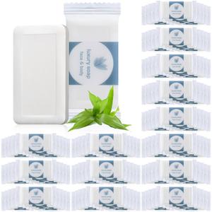 Kacctyen 100 Pcs 0.35oz Mini Bar Soap Bulk Individually Wrapped Bulk Hand Hotel Soap Bars Travel Size Toiletries for Guest Vacation Bathroom Rentals