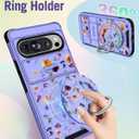 Buleens for Google Pixel 9 Pro XL Case 6.8" - with Ring Stand & Camera Cover Aesthetic Cute Designed Women Girls Pretty Girly Floral Flower Kawaii Phone Case for Pixel 9 Pro XL Compatible with Magsafe
