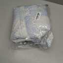 WOBAGMEN Quilted Tote Bag for Women, Lightweight Quilted Tote Bag with Zipper, Large Shoulder Bag with Compartments for Work, Travel, Gym (Blue Green Pin, M)