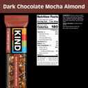 KIND Healthy Snacks Bars, Dark Chocolate Mocha Almond, Gluten Free, Low Sugar, High Fiber Snacks, 5g Protein, 12 Count (EXP 06/24/26)