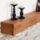 G GOOD GAIN Fireplace Mantel Handmade Distressed, 54x8x6inch, Rustic | Solid Wood, Floating Mantel Shelf, Handcrafted, Wall-Mounted, Easy Hook Hanging, for Over Fireplace Livingroom Wall Decor