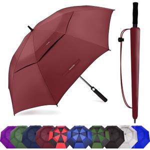  Golf Umbrella Large 72 Inch, Extra Large Oversize Double Canopy Vented Windproof Waterproof Umbrella, Automatic Open Golf Umbrella for Men and Women and Family.