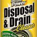 Instant Power Disposal and Drain Cleaner  Liquid Enzyme Clog Remover, Cleans and Deodorizes, Removes Drain Blockages, Fresh Lemon Scent, 33.8 Fl oz, 1 Liter