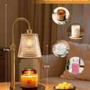 Innqoo Gold Candle Warmer Lamp with Timer, Dimmable Candle Warmer for Jar Candles, Height Adjustable Wax Melts Warmer, Birthday Gifts for Women Mom, House Warming Gifts New Home Decor