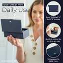 Daily Contact Lens Case - Travel Contact Case, Daily Lens Organizer, Flip Top Eye Contacts Carrier for Disposable Lenses & Dailies, Navy