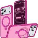 Compatible with iPhone 17 Pro Max Case with Ring Stand,Magenta