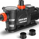 LEO In/Above Ground Pool Pump High Flow Powerful Self Priming Pool Pump,Deep Black