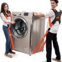 Ytonet Moving Straps, 2-Person Lifting and Moving System, Furniture Lifting Straps with Padded Back Support for Appliance, Mattress, 135 inches Long Wire Rope Slings