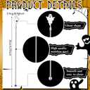 20 Pcs Halloween Swizzle Sticks Stainless Coffee and Cocktail Stirrers 8.27 Inches Ghost Stirrers Reusable Cocktail Stir Sticks for Halloween Party Tea Coffee Bar Decoration