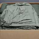 MaiRve King Comforter Set Olive Green, Crinkle Textured Design Bedding Set 7 Pieces Bed in A Bag, All Season Farmhouse Comforter Set with Sheets, Pillowcases & Shams