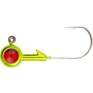 6 x Northland Fishing Tackle Tungsten Jig for Walleye, Bass, & Panfish, Assorted Sizes & Colors (3/8 Oz 3/0 Hook, 10.75", Metallic Chartreuse)