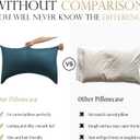 Cooling Crescent Pillow Cases Queen Size Set of 2 - Rayon Derived from Bamboo Side Sleeper Pillowcase Cover - Breathable Silky Soft Pillowcase for Hot Sleepers Hair and Skin 20 * 30 Inches Teal