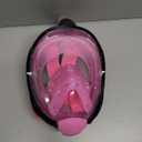 Jwintee Full Face Snorkel Mask, Diving Mask for Kids and Adults,180° Panoramic View  Safe Breathing, Anti-Leak&Anti-Fog Pink
