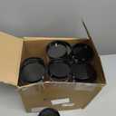 Gerrii 12 Pack 32 Oz Plastic Jar with Lid Bulk 1/4 Gallon Clear Grip Storage Containers Clear Grip Jars Empty Wide Mouth Containers Household Dried Food Canisters for Kitchen Honey Candy, Black Lid