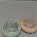 Tommee Tippee Breast-Like Pacifier, 0-6 Months, Symmetrical Design, Natural Breast-Like Baglet, BPA-Free Binkies, Rose/Green/Cream, Pack of 4