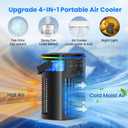 Portable Air Conditioners, Small Air Conditioner Portable with Remote, 3 Speeds & 3 Mist Modes & Timer Mini Evaporative Air Cooler, Personal Cooling Misting Fan for Bedroom Office Room Desk, Black