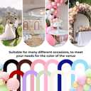Babenest 7.2Ft Spandex Open Arch Backdrop, Fitted Double-Sided U-Shaped Wedding Arch, Round Top Chiara Stand Cover for Ceremony, Baby Shower, Birthday Party Decoration (White)