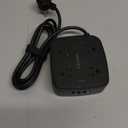 6 Ft Surge Protector Power Strip - 8 Widely Outlets with 4 USB Ports, 3 Side Outlet Extender with 6 Feet Extension Cord, Flat Plug, Wall Mount, Desk USB Charging Station, ETL,Black