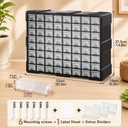 64-Drawer Organizer Craft Organizers and Storage with Dividers Labels | Small Parts Organizer Thicker Toolbox, Building Bricks Hardware Screws Nuts Bolts, Teacher Toolbox Charms Beads Scrapbook