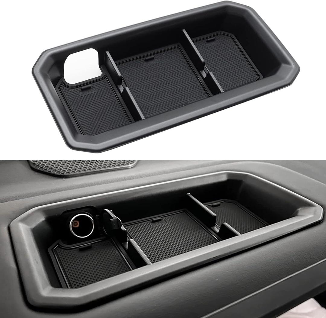JDMCAR Dashboard Tray Compatible with 2022 2023 2024 2025 2026 Toyota Tundra Accessories and 2023-2026 Toyota Sequoia Dash Panel Center Console Table Storage Organizer with Anti-Slip Backing Liner