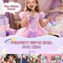 Mini Karaoke Machine for Kids, 2025 TOP Toys Birthday Gifts Ideas for Girls Ages 4, 5, 6, 7, 8, 9, 10, 12+ Years Old, Portable MP3 Player with 2 Wireless Mics for Party