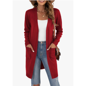 VIISHOW Women's Classic Cardigans Long Sleeve Open Front Casual Knit Cardigan Sweaters Coat Soft Outwear, Size Small